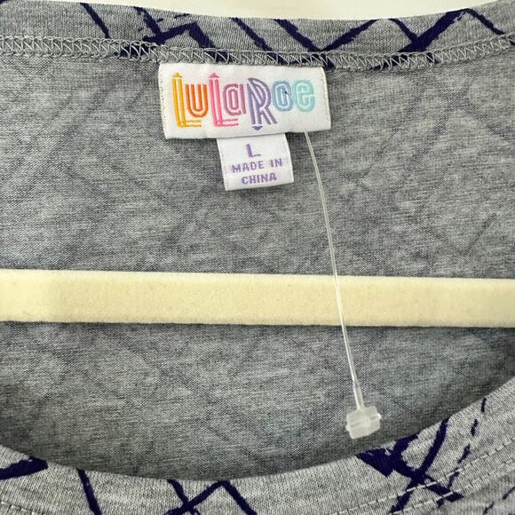 LULAROE Julia Womens Dress Grey Purple Pencil‎ SIZE L - Picture 3 of 6